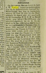 Jubileum JW Verloop 1904 - Utrechts Nieuwsblad